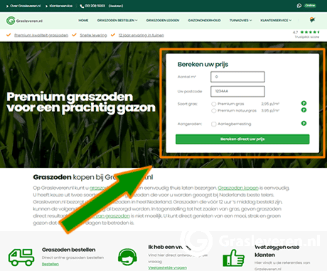 Soort graszoden en aanlegbemesting